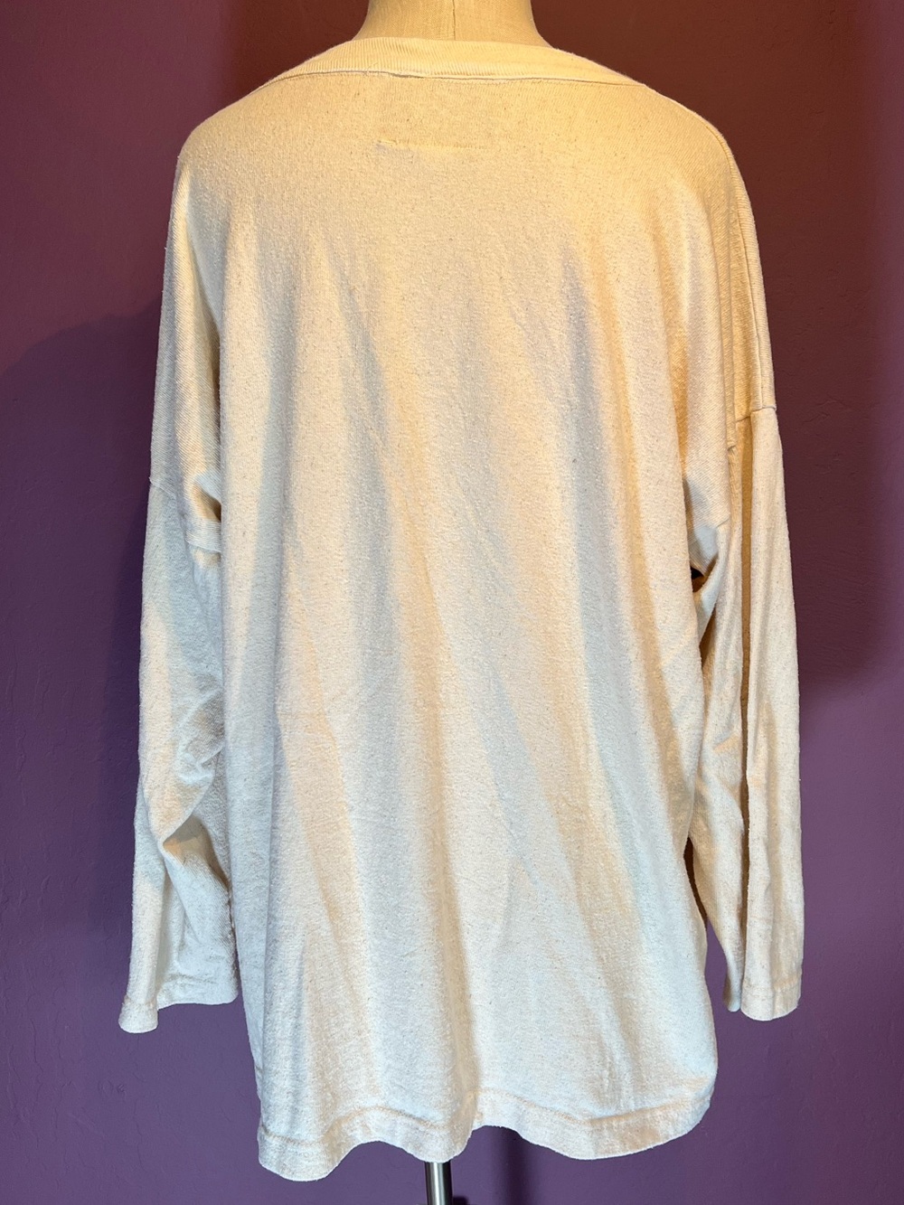 🤍Vintage Cotton Cream 'Unlimited Country' Long Sleeve Tee by Forelli • USA Made - Picture 2 of 3